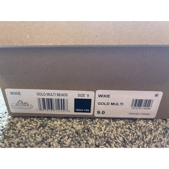 Dolce Vita 9 Wixie Beaded Strap Platform Sandal Espadrille Nuetral Glam Boho - Picture 7 of 8